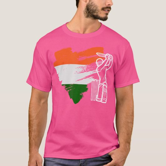 T-shirt Cricket en Inde (Devant)