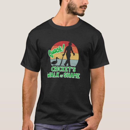T-shirt cricket hommes femmes batteur marche de la honte c (Devant)