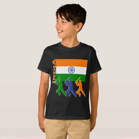 T-shirt Cricket Inde (Devant entier)