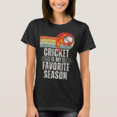 T-shirt Cricket Is My Favorite Season (Devant)