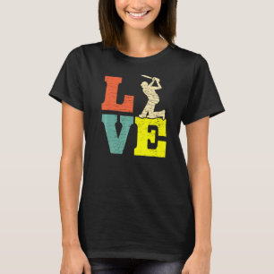 T-shirt Cricket Love Batsman Cricket Players