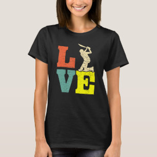 T-shirt Cricket Love Batsman Cricket Players