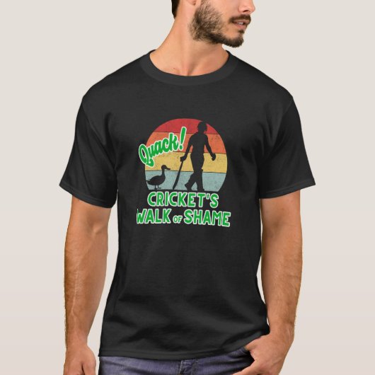 T-shirt cricket men women batter walk of shame cricketer (Devant)