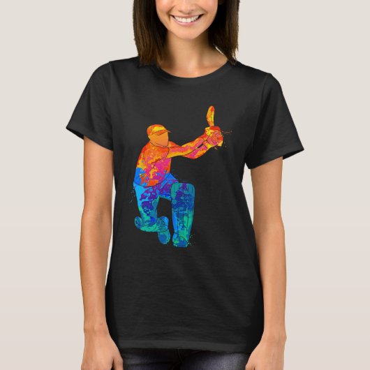 T-shirt Cricket Player Boys Sport Crickets  1 (Devant)