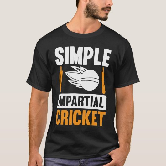 T-shirt Cricket simple et impartial (Devant)