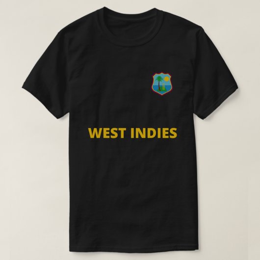 T-shirt Cricket West Indies Fan Casque Ball and Bat Design (Design devant)