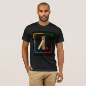 T-shirt Cricket, wicket, bat and ball, (Devant entier)