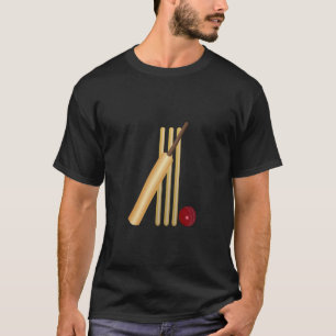 T-shirt Cricket, Wicket, chauve-souris et balle