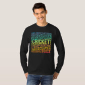 T-shirt Cricketer Word Cloud Cricketer Bat and Ball Player (Devant entier)