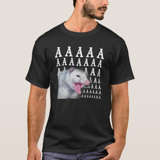 T-shirt Crie Possum Aaaa Cute Opossum Meme (Devant)