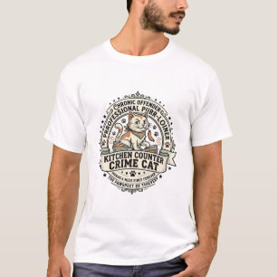 T-shirt Crime de comptoir de cuisine Chat Crime de comptoi
