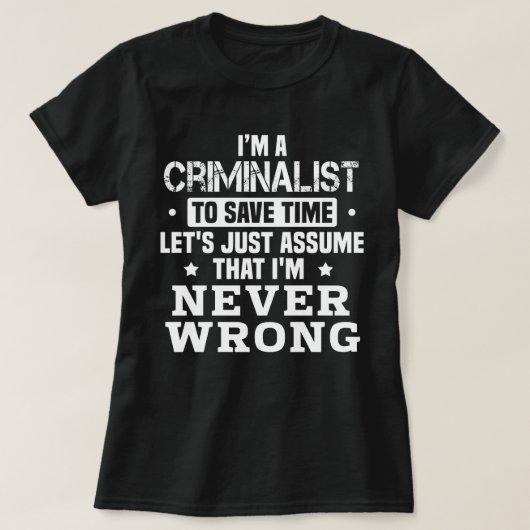 T-shirt Criminaliste (Design devant)