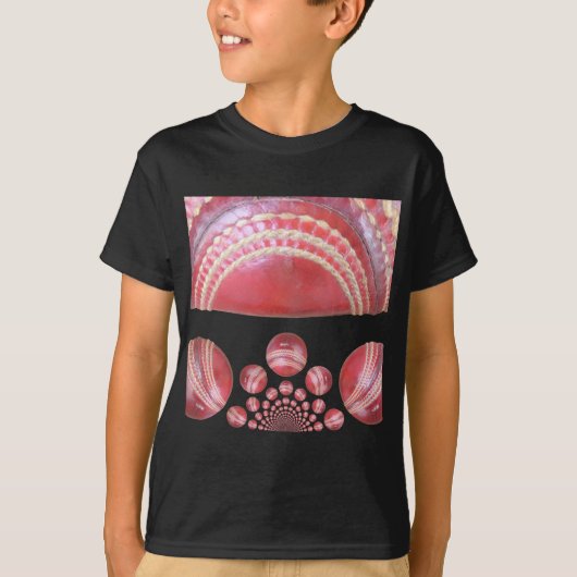 T-shirt Crimson Spin - Une Belle Balle Rouge De Cricket Ar (Devant)