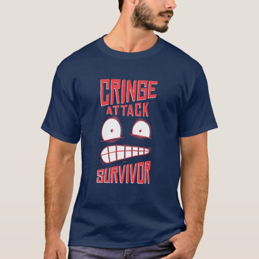 T-shirt Cringe Attack Survivor Funny Pun Amateurs de plais (Devant)