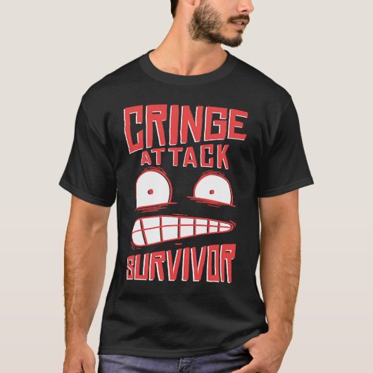 T-shirt Cringe expression Gen Z mème phrases Cringe (Devant)