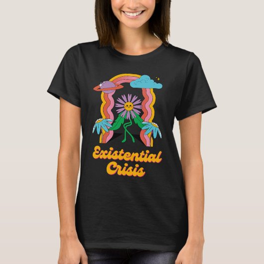 T-shirt Crise Existentielle Rétro Toon Existentialisme Phi (Devant)