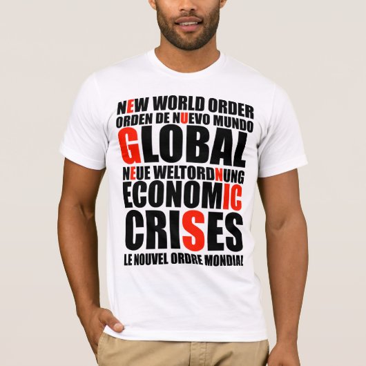 T-shirt crises globales (Devant)