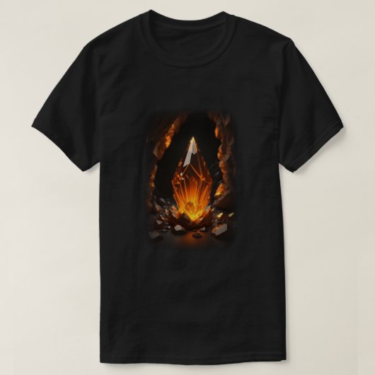 T-shirt Cristal brillant 3d rouge orange (Design devant)