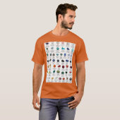 T-shirt cristaux gemmes identification Premium rétro (Devant entier)