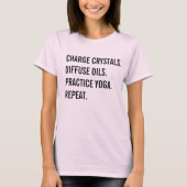 T-shirt Cristaux, huiles, yoga (Devant)