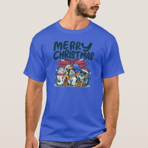 T-shirt Critère de trio confortable Noël Cheer & Cadeaux
