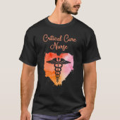 T-shirt Critical Care Nurse Nurses Graduation Caduceus (Devant)