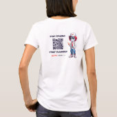 T-shirt CRO@ - Blanc QR avant et arrière (Dos)