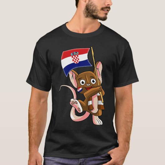 T-shirt Croatia Fan Mouse (Devant)
