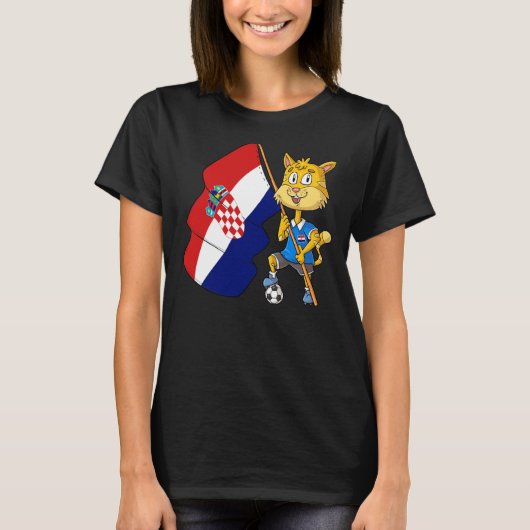 T-shirt Croatian fan cat (Devant)