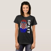 T-shirt Croatian flag fingerprint motif split (Devant entier)