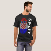 T-shirt Croatian flag fingerprint motif split (Devant entier)