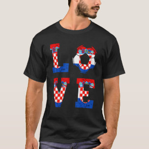 T-shirt Croatie Aimer Croate Football Racines croates Croa