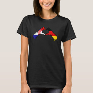 T-shirt Croatie Allemagne Drapeau Croate Allemand Coeur 1