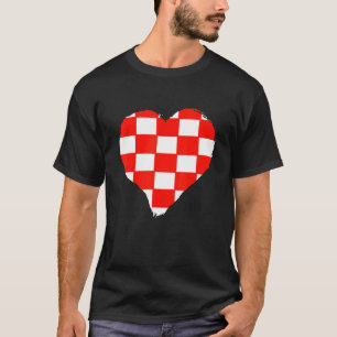 T-shirt Croatie Amour du coeur Fierté croate Drapeau croat