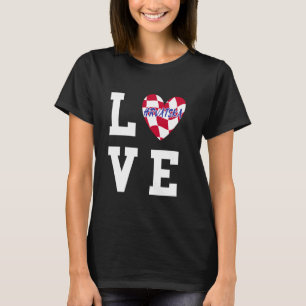 T-shirt Croatie Amour Fierté de coeur Racines croates Hrva