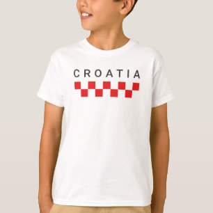 T-shirt Croatie Carrés Rouges
