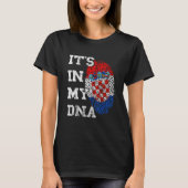 T-shirt Croatie C'est dans mon pouce ADN Mark Hrvatska Cro (Devant)