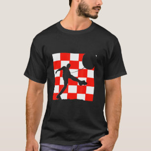 T-shirt Croatie Drapeau Croate joueur de football Croati