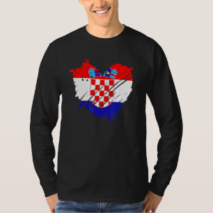 T-shirt Croatie Drapeau J'Aime Croatie C'Est Dans Mon Adn 