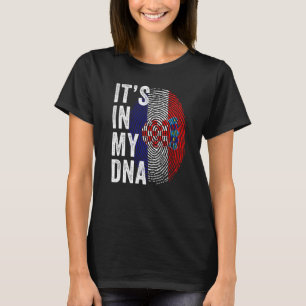 T-shirt Croatie Fierté C'est dans mon ADN mignon croate Do