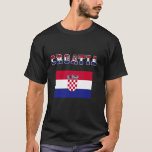 T-shirt Croatie Racines Fière Hrvatska Drapeau Fierté Croa