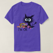 T-shirt crochet And Knitting I'm Ok Funny Cat crochet Kni (Design devant)