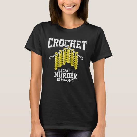 T-shirt Crochet Apparel Crocheter Knitting (Devant)