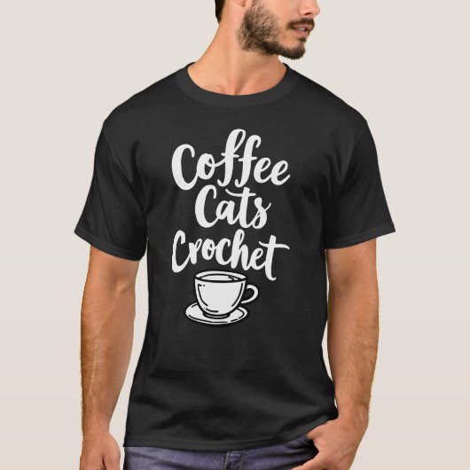 T-shirt Crochet Café Cats (Devant)