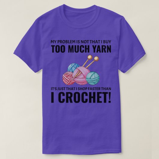 T-shirt Crochet Crochet Tricot Crocheter Funny (Design devant)