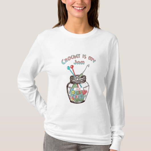 T-shirt Crochet est ma confiture (Devant)