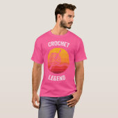 T-shirt Crochet Legend Vintage Knitting Crocheting (Devant entier)