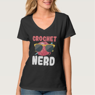 T-shirt Crochet Nerd Lunettes de soleil Knit Tricot Croche