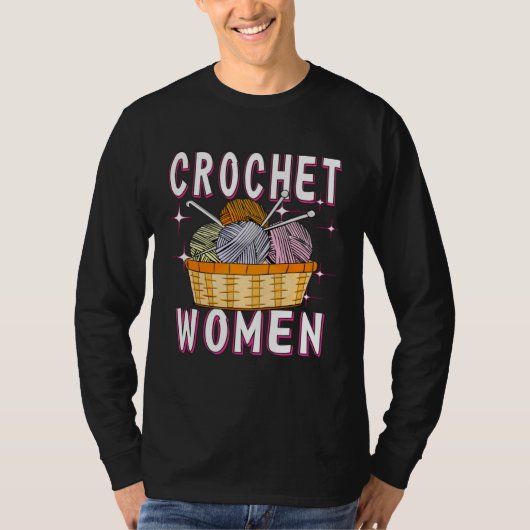 T-shirt Crochet Woman Crochet Hook Wool Mesh Needle Croche (Devant)