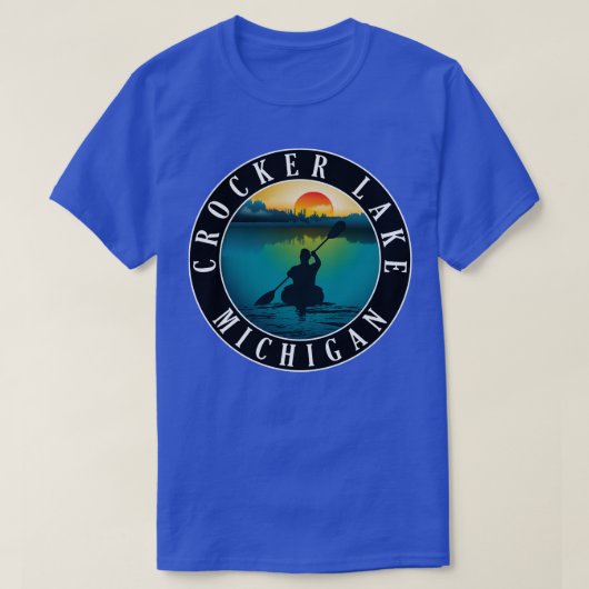 T-shirt Crocker Lake Kayaking Michigan Sunset (Design devant)